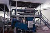 Filter Press over Steam Heated Continuous Process Sludge Dryer with Explosion Proof Control Panel